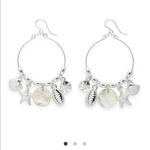 Alex & Ani Beachcomber Starfish & Shell hoops